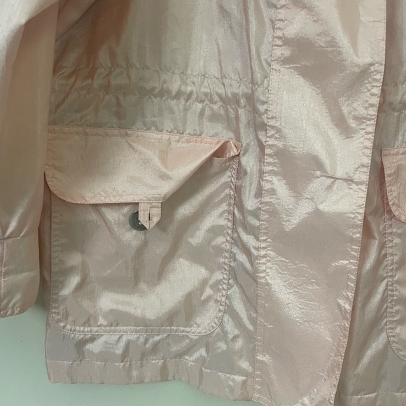 Vintage Izzy 1980/90’s Pink Full Zip Windbreaker Rain Jacket Size Large Y2K EUC - Picture 4 of 6
